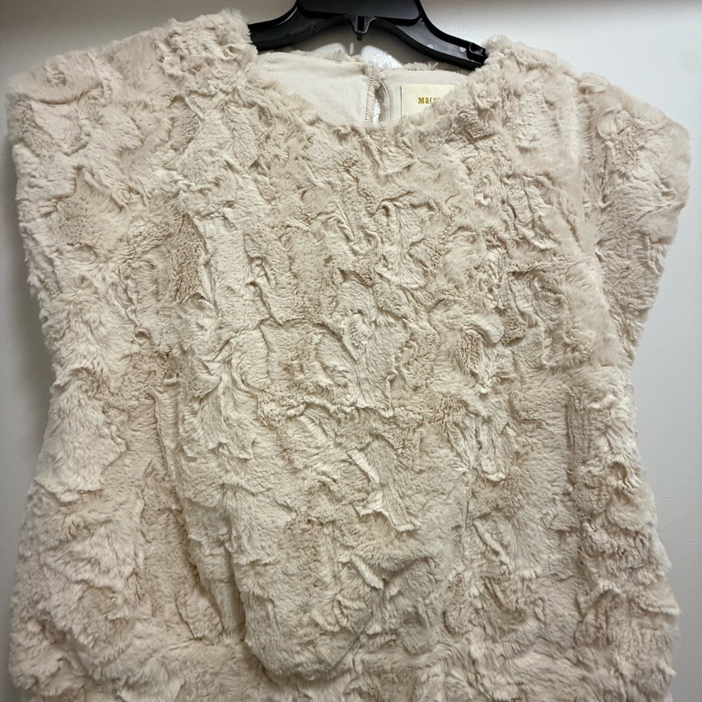 Anthropologie Cream Textured Sweatshirt - Picture 1 of 2